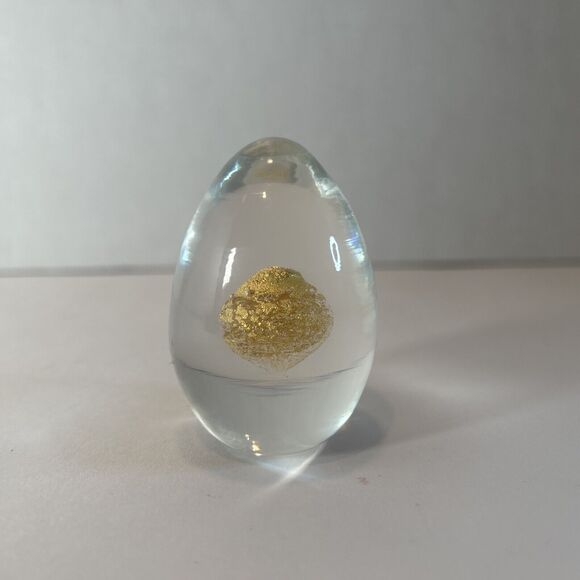 Venini Murano Tapio Wirkkala Gold Yolk Egg Art Glass Sculpture Italy 1968 - Picture 4 of 9